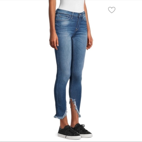 Hudson Denim Jeans Nico Super Skinny Frayed Raw Hem Size 27 x 28 - Picture 2 of 14